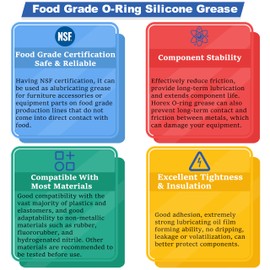 Horex O-Ring Silicone Grease 50g Food Grade Faucet Valve Seals Lubricant Waterproof Silicon Sealant Rubber Plumbing Lube Tube Ceramic Cartridge Accessories for Home Plumbers Pool Water Filters