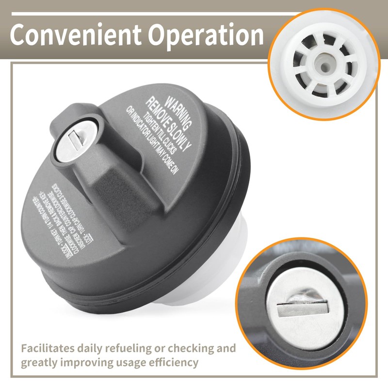 YIYANTO 7023550 Locking Fuel Tank Cap Replacement for Bobcat Excavators