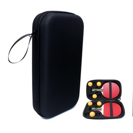 Smavles Table Tennis Bat Case, Carrying Case for Ping Pong Paddles/Table Tennis Paddles,Padel Racket Bag Fits for 2 Paddles and 6 Balls (Case Only)