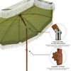 AMMSUN 7ft Patio Umbrella with Fringe Outdoor Tassel Umbrella UPF50+
