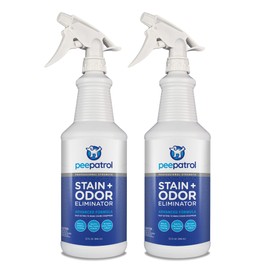 peepatrol Pet Stain + Odor Eliminator - 32 oz Spray Bottle (2 Pack) - Professional Strength Advanced Formula Tackles Biological Messes on Fabric, Carpet, and More