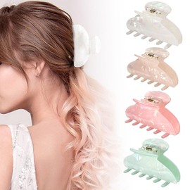 4 Pcs Claw Clips, Non slip Hair Clip Matte Jaw Clips, Shark Claw Clip for Girls and Women