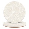 Marble Stylish Drink Coasters Set of 2 with Cork Backing,Coffee