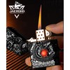 Cool Lighters, Windproof Carving Dragon Antique Lighter, Reusable Kerosene Grinding
