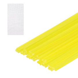 MECCANIXITY 10pcs Plastic Welding Rods, 8 Inch PP Welding Repair Strips Welder Rods with Reinforcing Mesh for Car Bumpers, Kayak Repair, Plastic Welder, Yellow