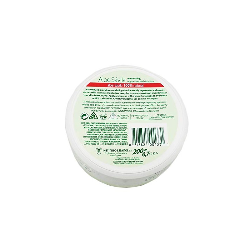 Instituto Español Avena Aloe Savila Body Cream.. Moisturizing, Regenerates, Nourishing.