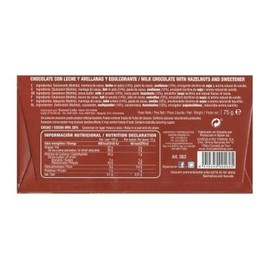 Torras Schokolade ohne Zuckerzusatz, Schokolade ohne Zuckerzusatz, Haselnussschokolade, Tafel (75g)