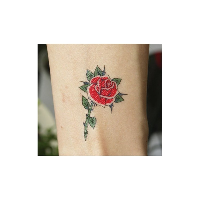 Festival Makeup M137 Red Rose Blue Rose-2 (8.7cm x 5cm)