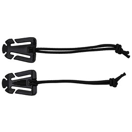 MFH Molle Pack of 2 Clip with Rubber Strap Buckle Backpack Clips Assorted Colours, black
