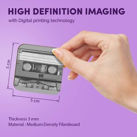 1 x Square MDF Fridge Magnet - Retro Cassette Tape Music Mix 41992