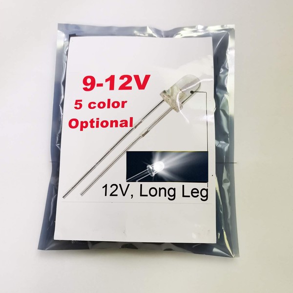 50pcs 12V 3mm White LED 9V Gauge Cluster Instrument Light