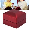 Caja de anillo, caja de anillo de bodas de terciopelo