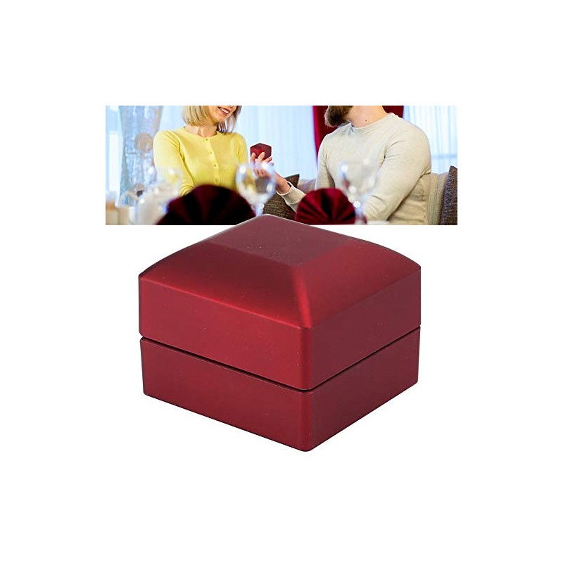 Caja de anillo, caja de anillo de bodas de terciopelo