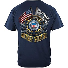 Coast Guard T-Shirt Double Flag XX-Large Navy