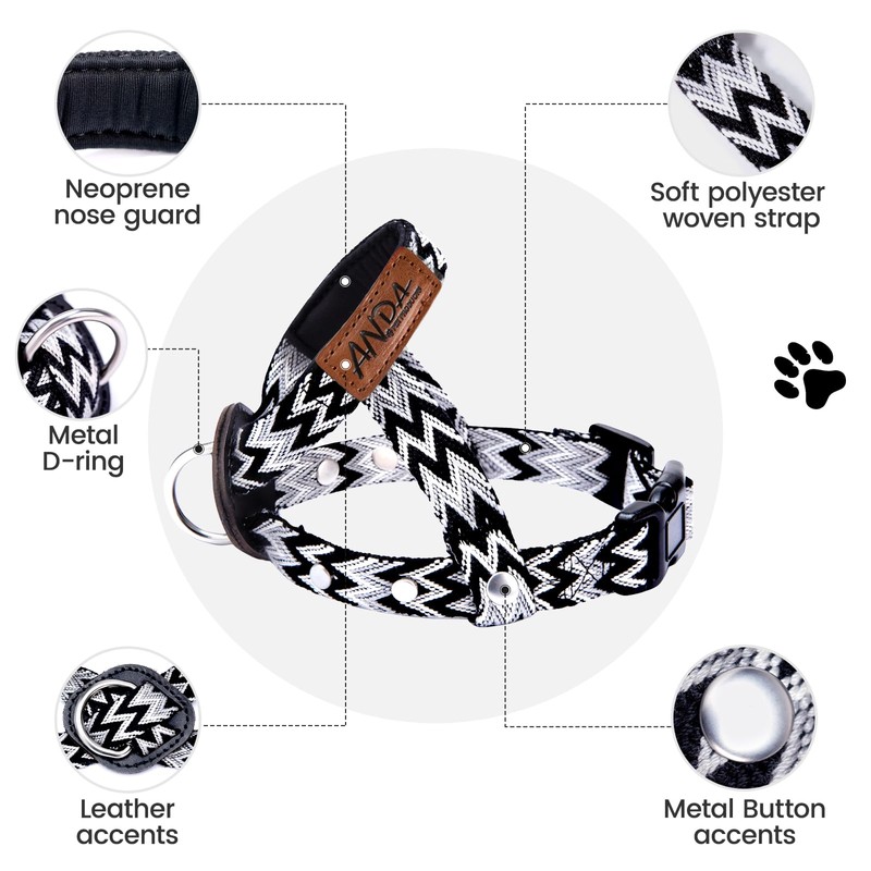 ANDA Gentle Leader Ultra-Light No-Pull Dog Headcollar: Adjustable, Breathable Comfort,