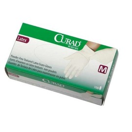 Curad Powder-Free Latex Exam Gloves, Small, 100/Box - Sold As 1 Box