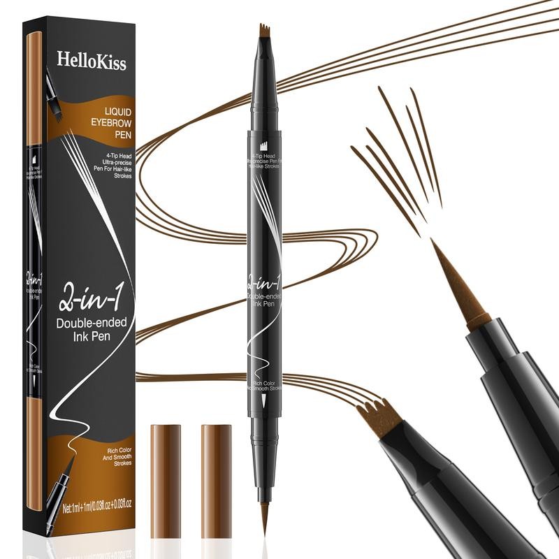 Hello Kiss Eyebrow Pen, 2 in 1 Dual-ended Natural 4