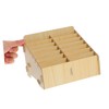 MAGICLULU Wooden Cell Phone Organizer with Compartments Multifunctional Desktop Storage