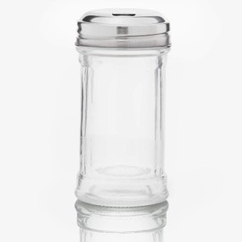 Kerafactum® Pack of 2 Sugar Shaker Shaker Sugar Tin with Shaker Lid Made of Stainless Steel Sugar Dispenser for Shaker Sugar Dishwasher Safe Shaker American US Style Pair