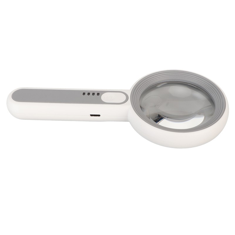 Handheld LED Magnifying Glass Touch Control Rechargeable Portable Illuminated Magnifier