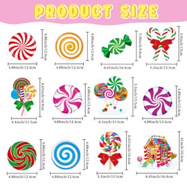 Namalu 54 Pcs Candy Hanging Swirls Decorations Candy Themed Party Decorations Candy Cane Hanging Ceiling Swirl Colorful Lollipop Swirl Ornaments for Baby Shower Birthday Party Supplies Home Decor