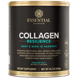 Essential Nutrition - Collagen Resilience - Hydrolyzed Collagen Peptides Powder with Hyaluronic Acid, Silicon, Amino-Acids & Passion Flower Extract - Passion Fruit - 14.3 oz (30 Servings)
