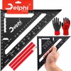 DELPHI Carpenter's Square 180 mm Professional 90° Angle Thickened Triangle