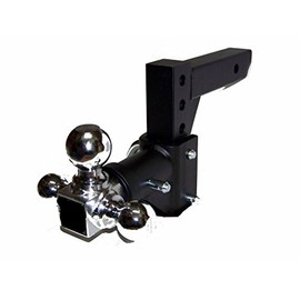 H D Tri-ball Swivel Adjustable Trailer Tow Drop Hitch Ball Mount 2" Receiver