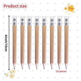 Adhere 25pcs Golf Pencils with earser Hexagon Wooden Pencils Graphite 2B for Golf Event Scoring,Classroom,Wedding,Company Meetings,Pew, Pocket (Nature)