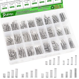 Ruibapa 392 PCS Springs Assortment Kit 304 Stainless Steel Compression Springs kit with 24 Different Sizes for Home Repairs & DIY
