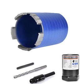 M16 Turbo Diamond Socket Countersink 68 mm with Hexagonal | 95 mm Usable Length | 5 Diamond Segments | Diamond Core Drill Bit with Centre Drill for Concrete, Masonry, Brick, Poroton, Plaster