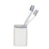 Wenko ceramica portaspazzolino Hexa opaco, Bianco, 6.5 x 6.5 x