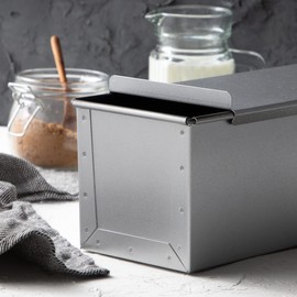 Endoshoji TKG WSY1503 Bread Mold, 2 Loafs, Depth x Width x Height, Inner 9.9 x 4.7 x 4.9 inches (252 x 120 x 113 x 125 mm), Fluorine Coated on Altite Material for Heat Resistant and Easy to Remove,