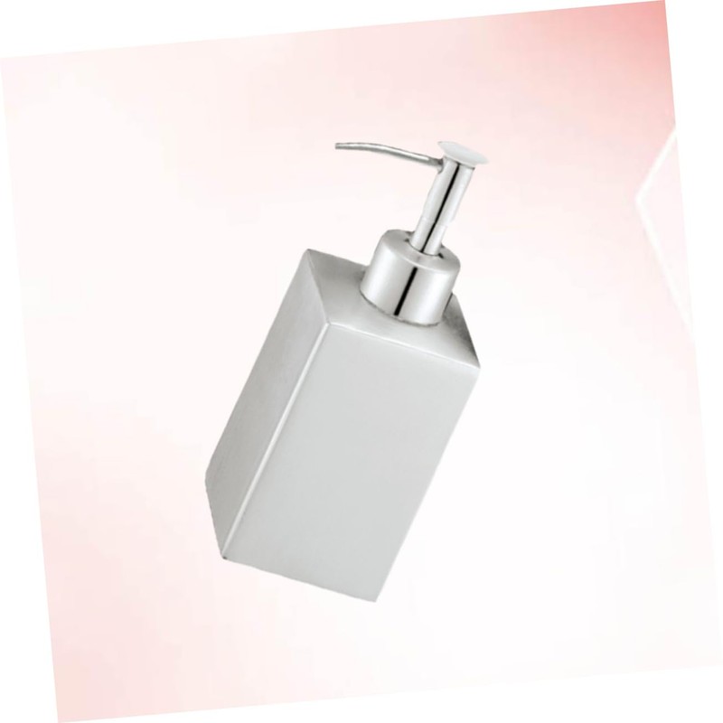 KONTONTY Stainless Steel Square Soap Dispenser Elegant Lotion Pump for