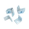 QWORK 10-Pack Heavy Duty L-Shaped Connector Brackets - 2 Hole,
