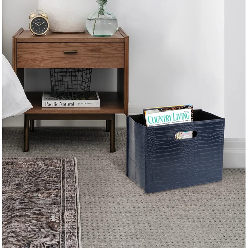 HofferRuffer Magazine Basket Holder, Foldable Magazine Rack, Document File Holder