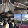 KEEPDSGN 3" Inlet/3" Outlet Exhaust Muffler Resonator Deep Tone For