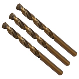 CoCud High Speed Steel Cobalt Twist Drill Bits, 6.9mm Diameter 108mm Length, Straight Twist Jobber Drill Bit - (Applications: for Metal Woodwork Plastic Aluminum), 3Pieces
