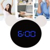 Mirrored Digital Alarm Clock Cute Mice Ear Shape LED Mirror