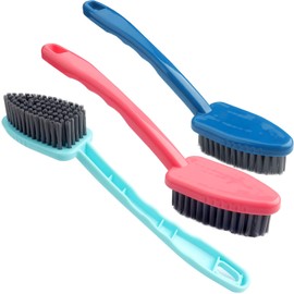 Roellgs 3 Piece Cleaning Brush Soft Bristle Brush Household Shoe Brush Laundry Brush with Comfortable Grip Portable Cleaning and Washing Brush
