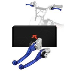 Runfarr Dirt Bike Foldable Clutch Brake Levers,Forged Pivot Clutch Breakaway Lever for YZ250F 09-24/YZ250 YZ125 15-23/YZ426F YZ450F 09-23/YZ250X 16-23/YZ125X 17-23/YZ250FX 20-23/YZ450FX 19-23-Blue