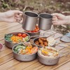 Boundless Voyage Titanium Bowls Dishes Set with Folding Handle Lightweight