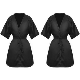 2 Piezas Capa de Corte de Pelo Profesional, Vestido de Cortes, Capa de Peluquería Impermeable y Ligera, Bata de Cortes Resistente y Compactass, Perfecta para Salones, Spa y Uso en Casa