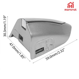 Marsrut Door Handle Cover for Front Left Driver Side Compatible with Ford Fusion 2013-2020, for Ford Edge 2015-2020, Key Lock Bezel Exterior Cover Cap, Titanium Silver Gray Color, OE Replace