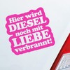Hellweg Druckerei Car Sticker with Rear Window Sticker "Hier Wird