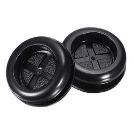 sourcing map Rubber Grommet Round Double-Sided Mount Dia 27 mm ID 20 mm for Wire Protection 10pcs