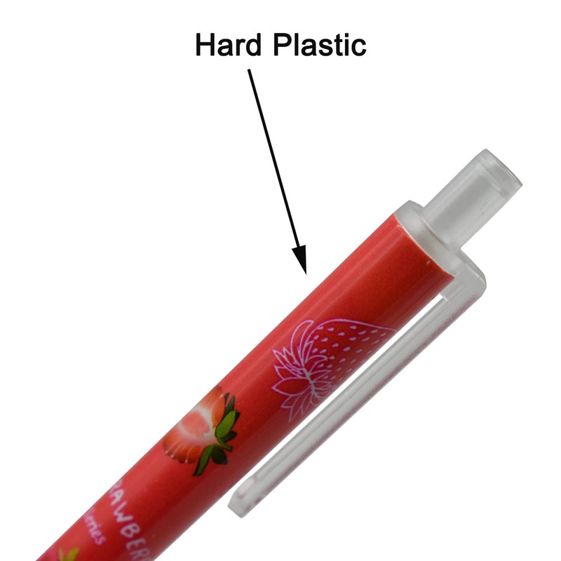 Maydahui 12 PCS Strawberry Gel Pens Cute Fruit Pen Retractable