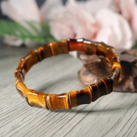 Unbranded Natural Tiger Eye Beads Healing Chakra Protection Stone Bangle Stretch Bracelet