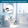 Hygie Rinse 2PCS Universal Metal Toilet Handle Replacement Kit Side