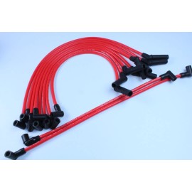 espeedpro21 Red 10.5mm 45 Degree Racing Spark Plug Wires Set for Ford 5.0L 5.8L SBF 351W 302